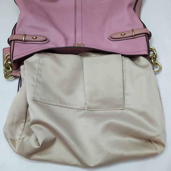 Coach Audrey Pink Leather Zipper Closure Hobo Shoulder bag - Picture 9 of 16